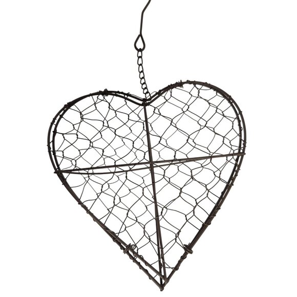 Flower Barn Other - Heart Shaped Metal Wire Hanging Frame Succulent Wreath Planter Decor